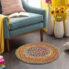 Area Rugs for Living Room Indoor Outdoor Modern Rug Jute Chindi Round Carpet 2x2