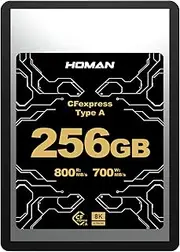 Homan CF Express Card Type-A 256GB: 800MB/s Read, 700MB/s Write, 8K RAW Compatible