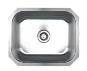 Whitehaus WHNU2016 Stainless Steel 20'' Single Bowl Undermount Kitchen Sink