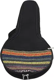 CLISPEED Holder Organizer in Non-woven Cloth 4-string Banjo Shoulder Bag Stylish Ethnic Design for Banjo Storage and Music Sheets Lightweight Random Style