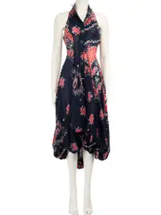 Paisley Halter Neck Midi Dress