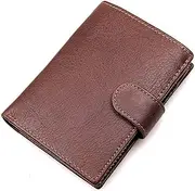 [Generic] Leather Wallets for Men - RFID Blocking Bifold Credit Card Holder, Slim Mens Purse, Anti Scan with Coin Slots, Zip, Trifold Design, Leather, (Coffee)