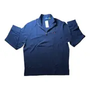 $125 Polo Ralph Lauren Men's 1/4 Zip Pullover Sweater Navy Blue Sz XL