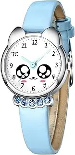 [KDM] Kids Watch for Girls Boys: Toddler Watches for 3-12 Gifts for Kids Cute Cartoon Wrist Watch Waterproof Leather - Learning Time and Easy to Read Dial