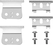 2 Pack T Blades fits for G, GO, GTO, GTX, Headliner LS2, LS3 Replacement,clipper blades,Already assembled（Silver）