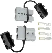 WGCD 120A Battery Quick Disconnect Connector Plug Kit Trailer Winch Connector Grey