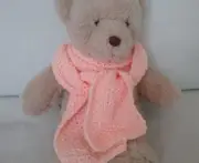 Teddy Bear Clothes, Lily - Soft Peach-coloured Hand Knitted Scarf
