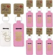Bachelorette Party Favors, Lip Balm Chapstick Holder Key Chain Team Bride Kiss the Miss Goodbye Bridal Shower Keepsake Gifts, Lip Gloss Sleeve Pouch Lipstick Bag Hangover Kit Bridesmaid Proposal Box