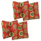 Blazing Needles 19-inch Squared Spun Polyester Tufted Dining Chair Cushion