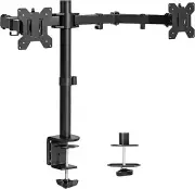Dual Monitor Desk Mount, Heavy Duty Fully Adjustable Stand Fits 2 LCD LED Screen
