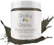 Chalky Chicks 8 Fl Oz Matte Beachwood (Brown/Gray) Chalk Paint for Furniture Without Sanding - No Prep Furniture Paint No Sanding All in One for Crafts, Walls, Cabinet, Metal, Dresser, Farmhouse