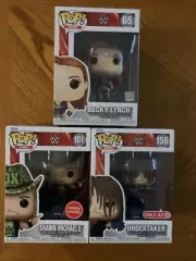 WWE POP VINYL 3 DIFFERENT LOT (Undertaker, Michaels ,Lynch)