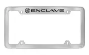 Buick Enclave Chrome Plated Metal Top Engraved License Plate Frame Holder