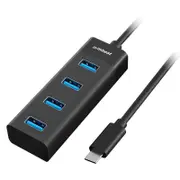 mbeat USB-C to 4-Port 3.0 Hub Black Plug-and-play, Compact Design, Lightweight [MB-C3H-4K]