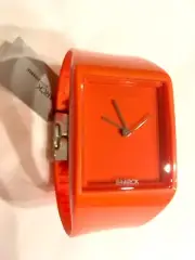 Philippe Starck Watch PH5033 Orange Polished Band, NWT, New Battery, Reg $115