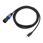 USB C to XLR Male Audio Cable Output Cable Audio Connector for Mixer Speaker 100cm Black