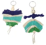 Macrame Keyring Kit | Make Your Own Macrame Keyring | Leaf or Person