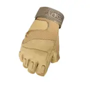 Men Half Finger Army Military Tactical Lifting Soft Gloves Outdoor Sports Gym KHAKI COLOR