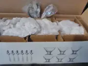 Cellar Mini Martini Set 6 dessert cocktail glasses & spoons Macys servingware 3"