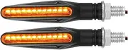 Turn Signal Indicator 12V Motorcycle Turn Sequential Signal Light Flowing Water Flashing Lights Tail Stop Indicators Turn Signal Waterproof Lights