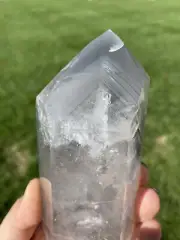 Phantom Quartz Point, Polished Crystal Tower, Natural Phantom Quartz from Brazil