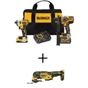 DEWALT Hammer Drill + Impact Combo Kit 20V MAX Brushless w/ Oscillating Tool