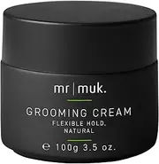 MUK. Mr muk Grooming Cream for Flexible Hold and Natural Shine - Hair Cream for Long Layers,Curl Defining Cream for Added Body. Water-Soluble,Humidity-Resistant Styling Product for All Hair Types,100g