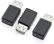 3 Pack USB 2.0 A Female to USB B Mini 5 Pin Female Adapter Converter