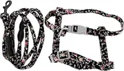 CORHAD 1 Set Adjustable Cat Harness and Leash Escape Outdoor Kitten Harness for Safe Walking Durable Black Design Comfortable Fit for Cats and Kittens