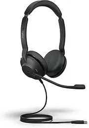 Jabra Evolve2 30 SE Wired Stereo Noise-Cancelling Headset - Features 2-Microphone Call Technology and USB-C Cable - MS Teams Certified, Works with All Other Platforms - Black