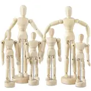 10X(6 Pcs Artist Mannequin Model Wooden Manikin Drawing Moveable Figure4893
