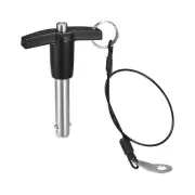 T Handle Locking Pins, Push-Button Quick Release Pin with Lanyard (9.5mm-30mm)