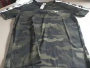 Victoria's Secret PINK Camo Ringer Tee Silver HTF Small LAST 1