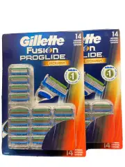 GILLETTE FUSION PROGLIDE POWER 28/CARTRIDGES PLEASE LOOK AT AD PICS