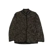 [Blazé Milano] Blazé Milano Tweed Button-fastening Jacket I NUMERIC BROWN/BLACK