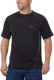 [Speedo] Men's Uv Swim Shirt Short Sleeve Fitness Rashguard Tee-Discontinued