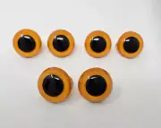 3 pair VTG Zim's Yellow Owl Eyes 30mm Large Plastic Safety Amigurumi Craft Doll