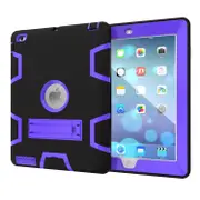 MCC Stylish Shockproof iPad mini 1 2 3 Case Cover Heavy Duty Kids Apple [Black+Purple]