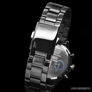 【柒號本舖】SEIKO精工LUKIA三眼計時鋼帶女錶-IP黑 # SRWZ67P1