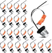 20 pack e26 socket adapter, medium base male screw in light bulb socket pigtail