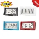 Car Dashboard Digital Clock ` Small LED Clock Vehicle Adhesive Mini Time Clock--