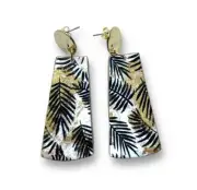 Handcrafted Leaf Printed Earrings