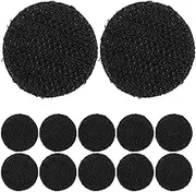 HOMOCONO Self Sticky Circle Hooks 20pcs Heavy Duty Adhesive Tape for Home Office Anti Slip Fastening Strips Loop Tape