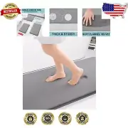 Plush Memory Foam Bath Mat 59''x34'' - Comfortable & Stain Resistant Grey Design