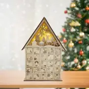 Christmas Advent Calendar Lighted Advent Calendar 2024 LED Lights, DIY Wood