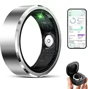 Smart Ring for Women Men, Fitness Tracker with Heart Rate/Blood Oxygen/Blood Pressure/Sleep/Pedometer Monitor, No Subscription Fee, IP68 Waterproof Health Rings for iOS & Android