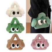 Furry Tote Bag Shoulder Bag Cartoon with Shoulder Strap Clutch Fuzzy Handbag