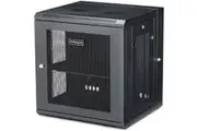 StarTech.com 4-Post 12U Wall Mount Network Cabinet, 19" Hinged Wall-Mounted Server Rack for IT Equipment, Flexible Lockable Rack