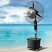 Misting Fan Commercial Oscillating Fan, 3 Speed, 120° Oscillation with 40 Liter Independent Tank, for Patio, Outdoor Restaurant, Garage, Gym(75cm)