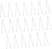 [ROMANSENTIAL] 20pcs Jk Extension Belt Black Bow Tie Clear Strap Bra Clear Bra Straps Gold Tie Bra Clear Straps Thin Adjustable Bra Straps Elastic Band Bow Tie Strap with Clips Polyester White